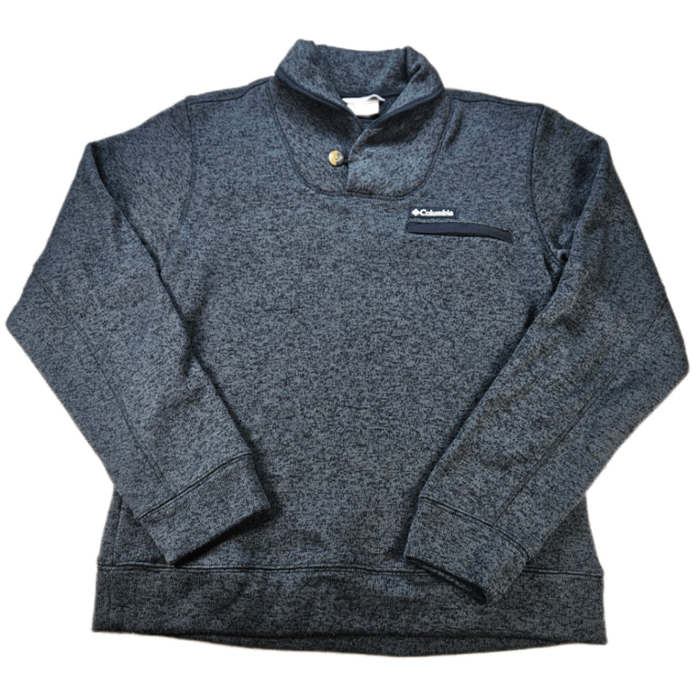 Columbia Men's Charcoal Heather Pullover Sweatshirt Medium Fleece